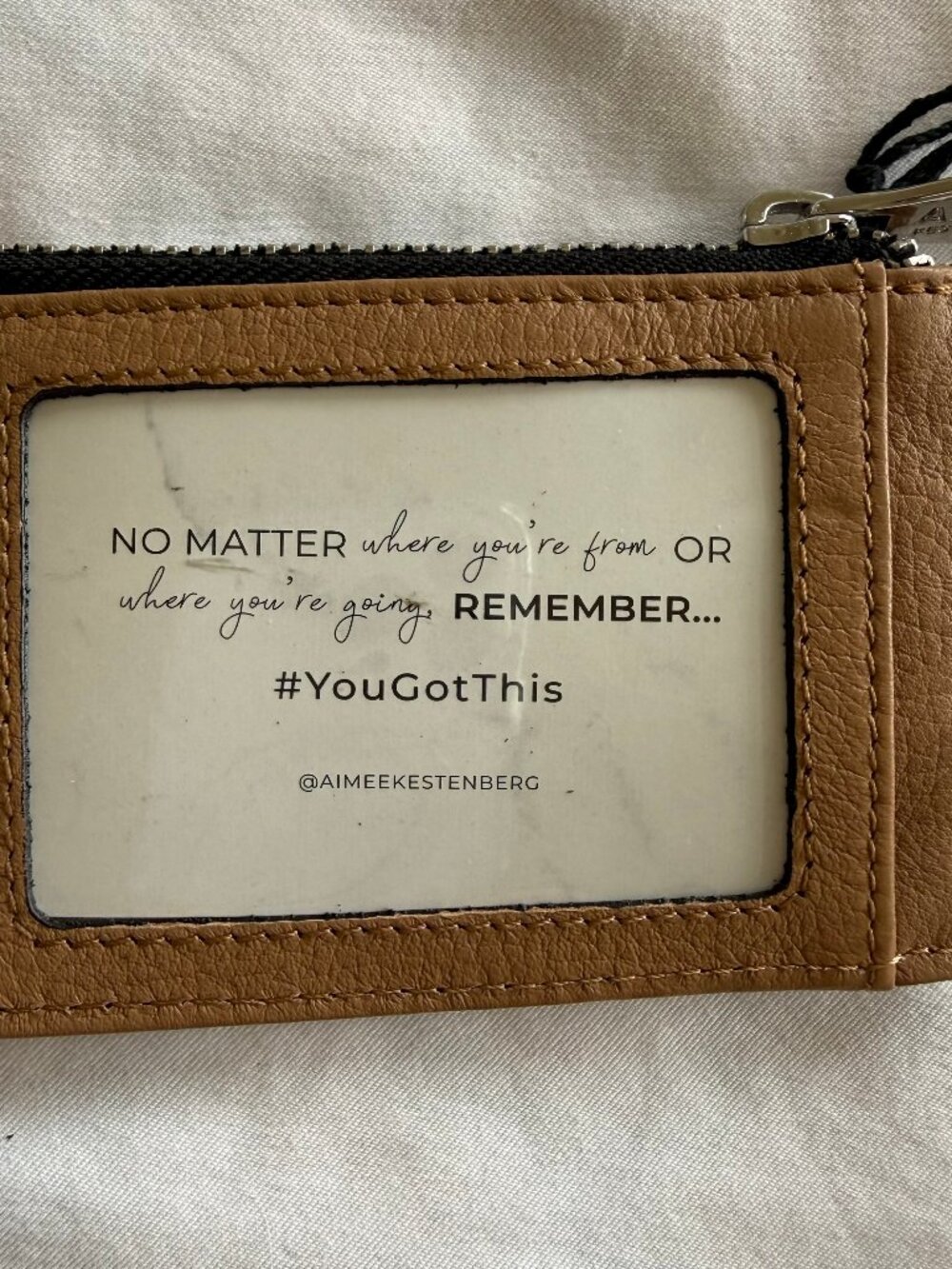 Aimee Kestenberg Aimee Kestenberg 'Alia' Slim ID Vachetta Leather Case w/Keyring - Picture 2 of 6